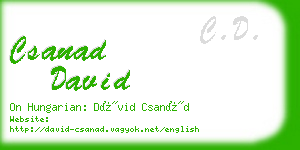 csanad david business card